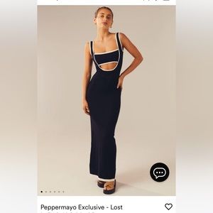 Black low back maxi dress